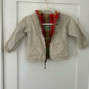 POLO RALPH LAUREN | kids vintage reversible jacket khaki and red plaid size 3T